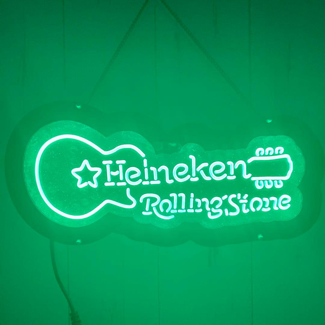 ハイネケン　ローリングストーンズ　LEDネオンサイン　ネオン看板　ネオンライト