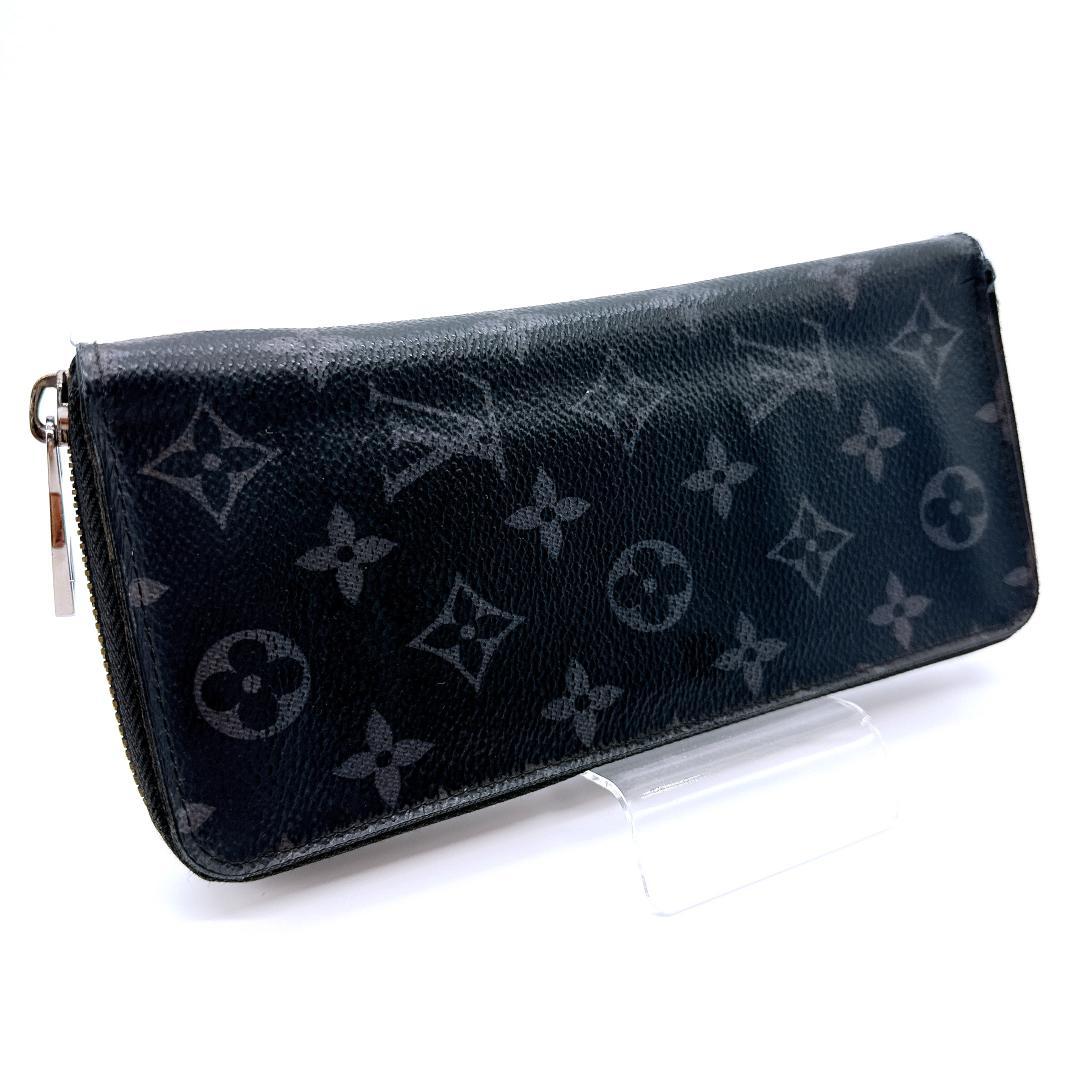 ルイヴィトン ジッピー・ウォレット・ヴェルティカル モノグラム・エクリプス長財布