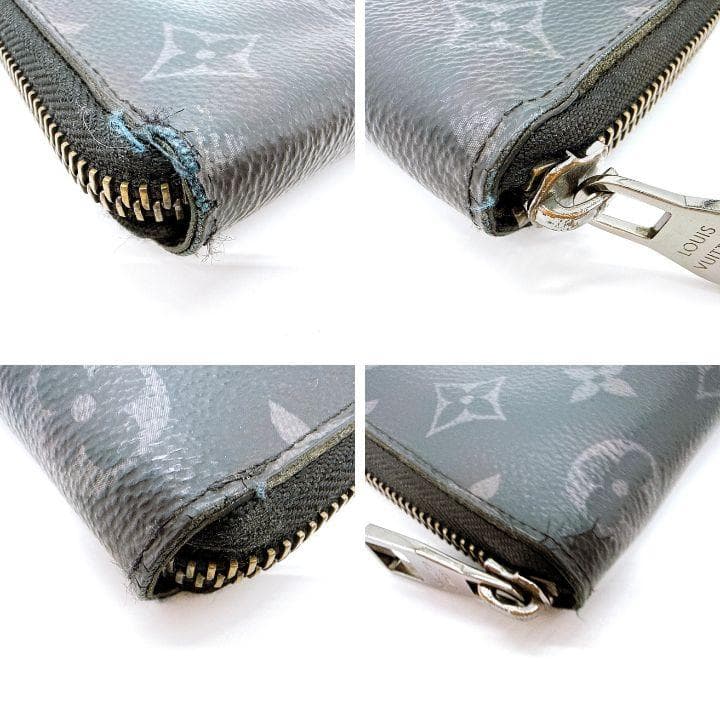 ルイヴィトン ジッピー・ウォレット・ヴェルティカル モノグラム・エクリプス長財布