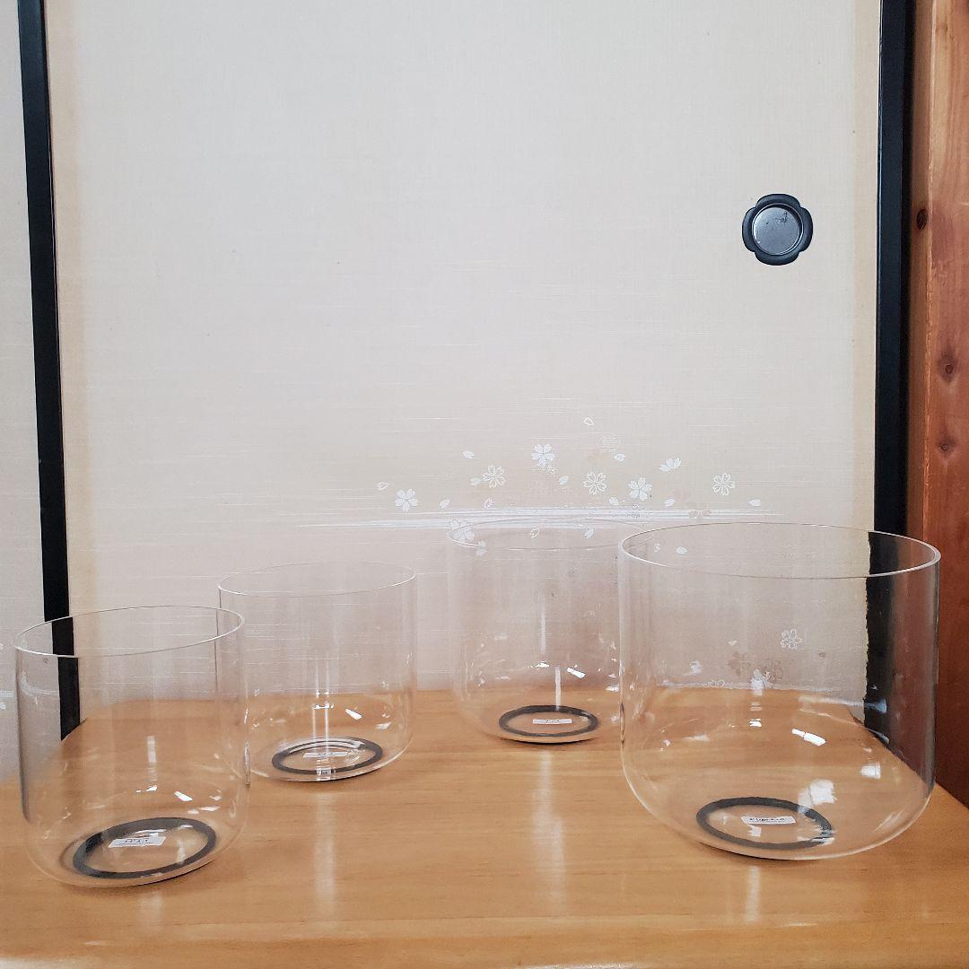 クリスタルボウル 4個セット 持ち運び布ケース・マレット・パンフレット付