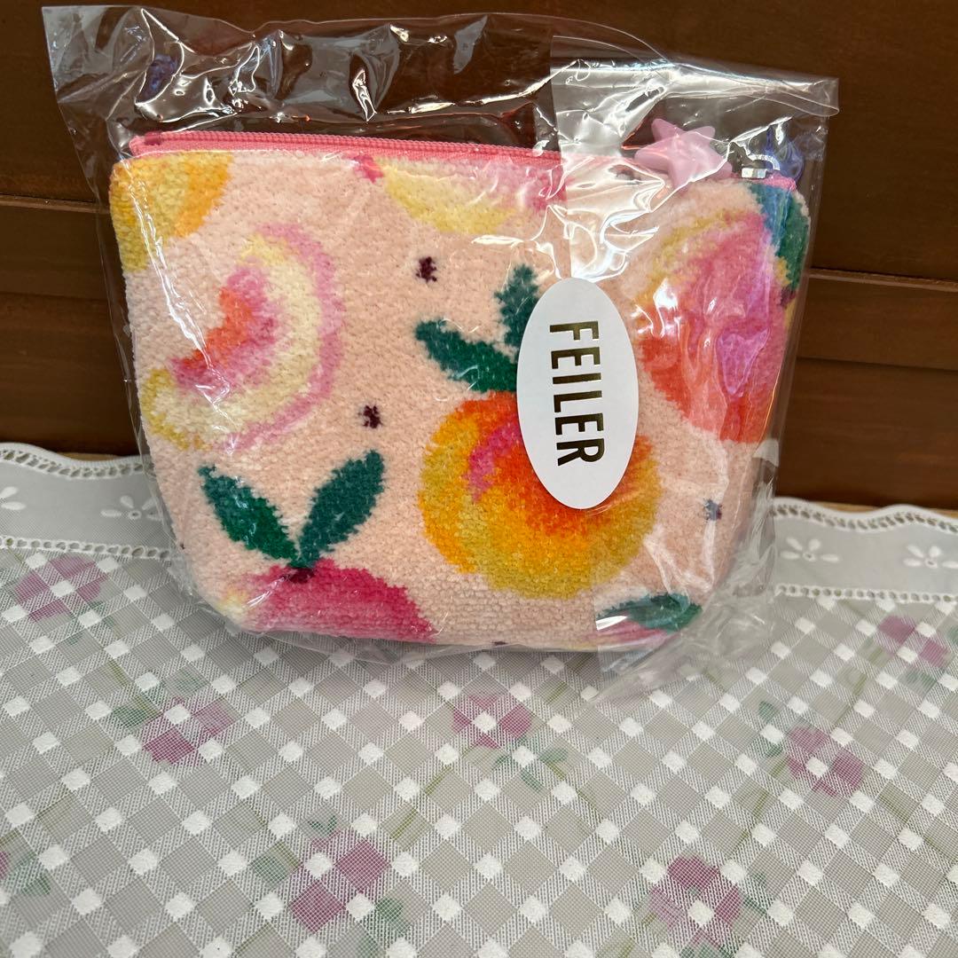 FEILER LOVERARY ちいかわピーチドット　ポーチ