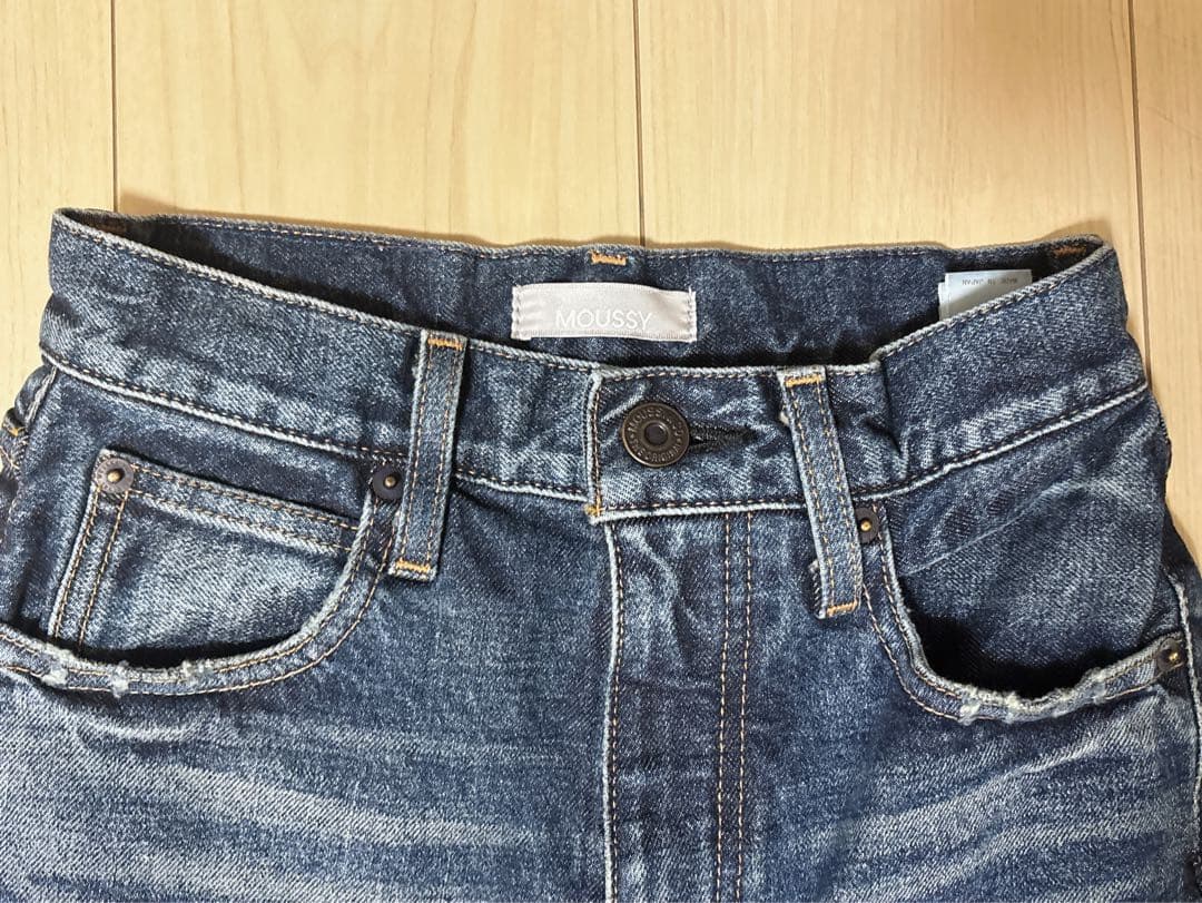 パンツ MOUSSY MVS D/BLU FLARE 25