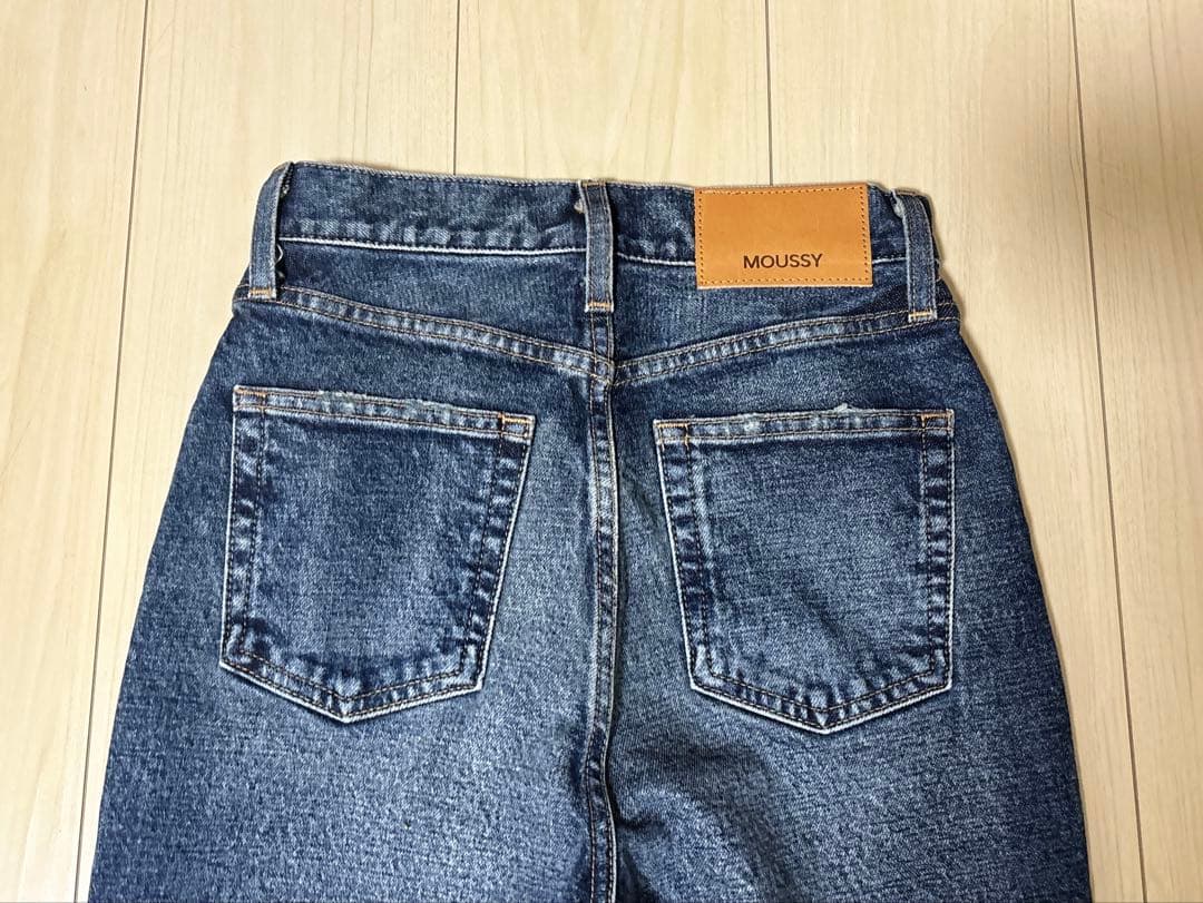 パンツ MOUSSY MVS D/BLU FLARE 25