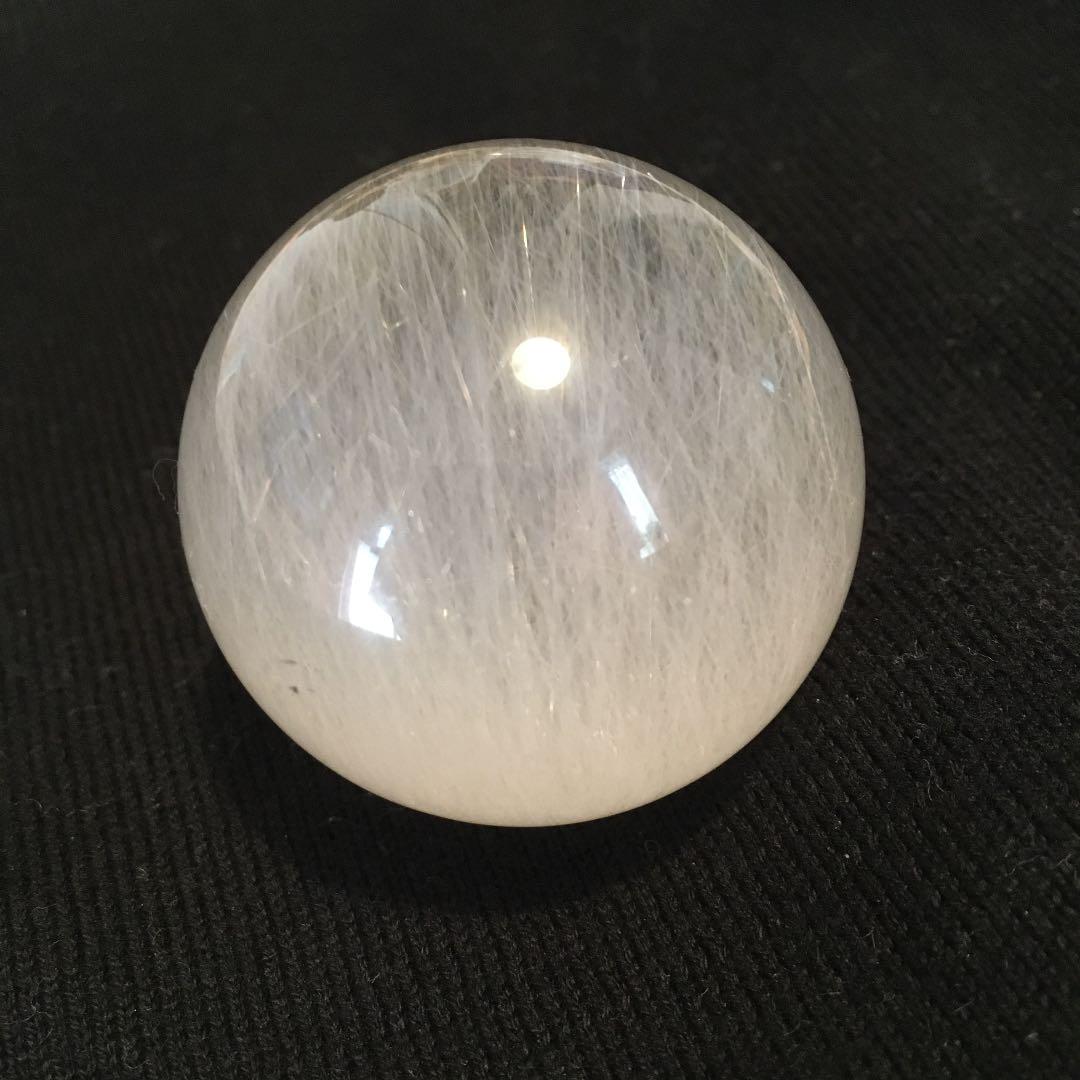 【最高品質】キャッツアイホワイトルチルクオーツ丸玉