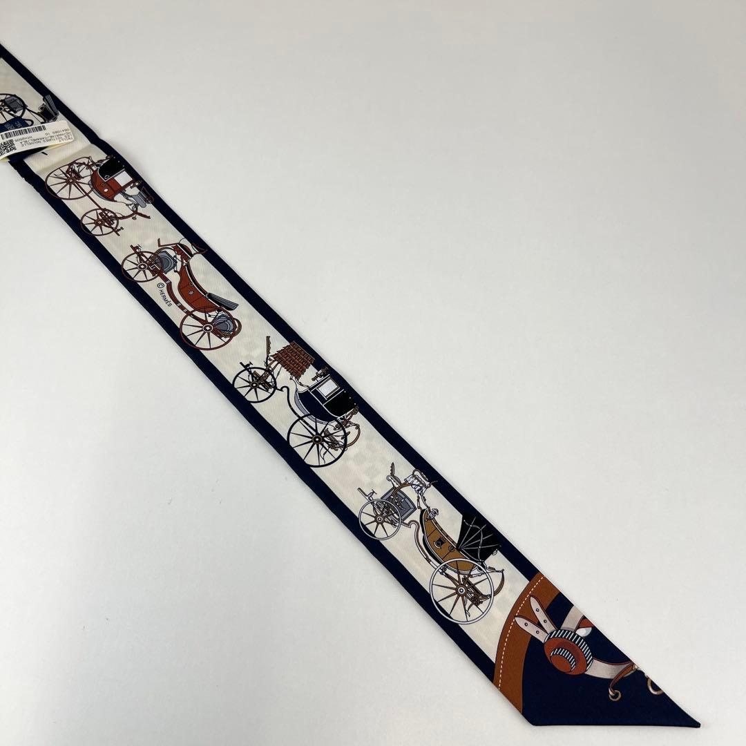 新品未使用 HERMES エルメス ツイリー マルチカラー スカーフ　ブラウン