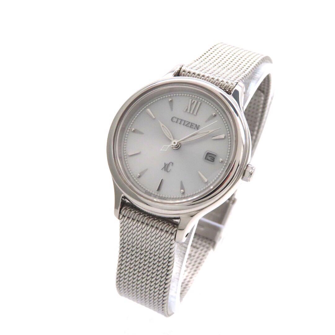 極美品 EW2631 55A クロスシー ソーラー シチズン 時計 シルバー