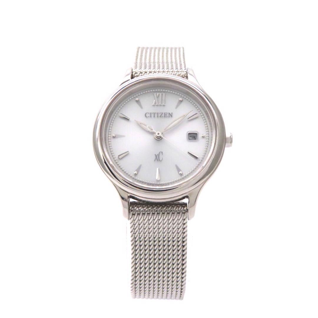 極美品 EW2631 55A クロスシー ソーラー シチズン 時計 シルバー