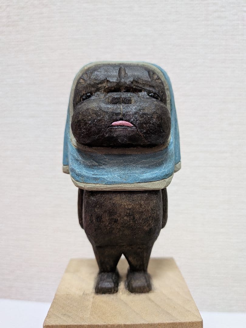 置き物木彫り人形　フレンチブル　最終値下げ
