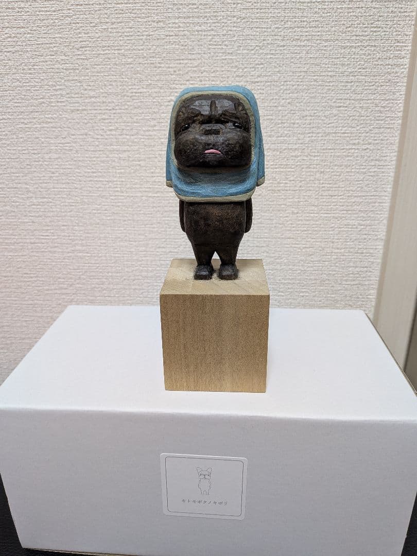 置き物木彫り人形　フレンチブル　最終値下げ