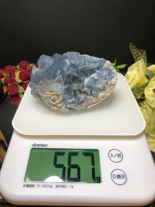 天空へと導く、、神秘の天然石☆セレスタイト　クラスター1点物