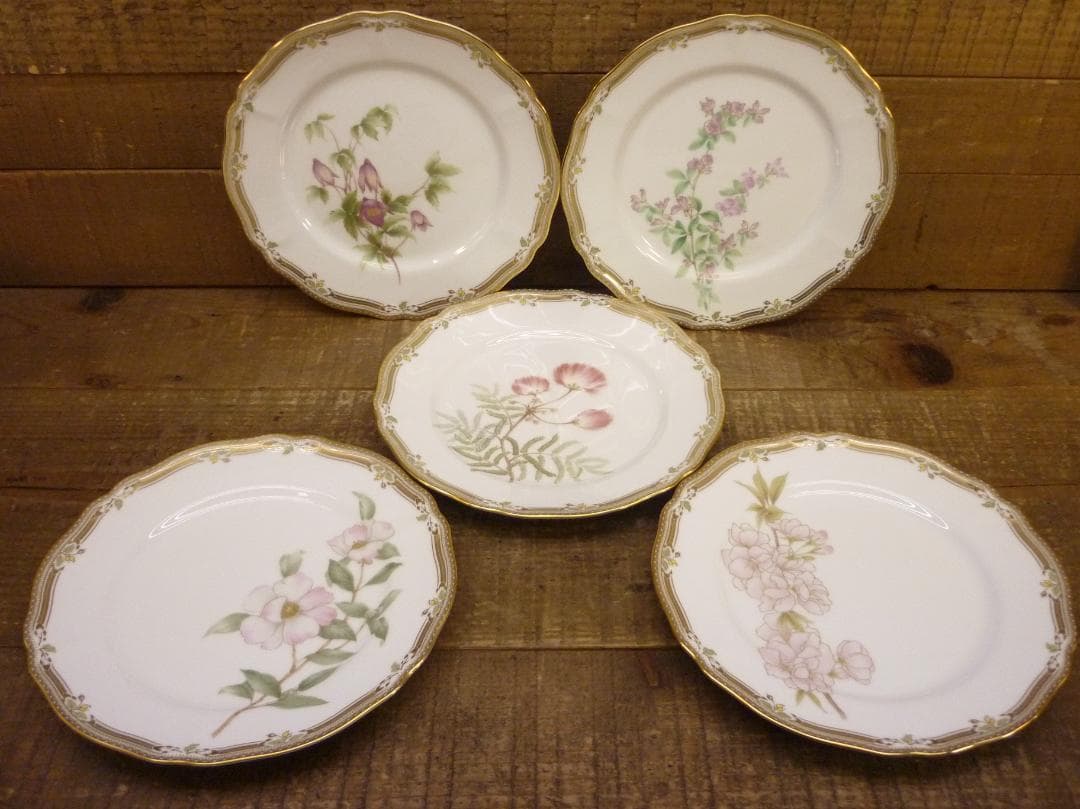 ヴィンテージ ノリタケ ガラコンテッサ 21㎝プレート 5枚 廃盤 S15459