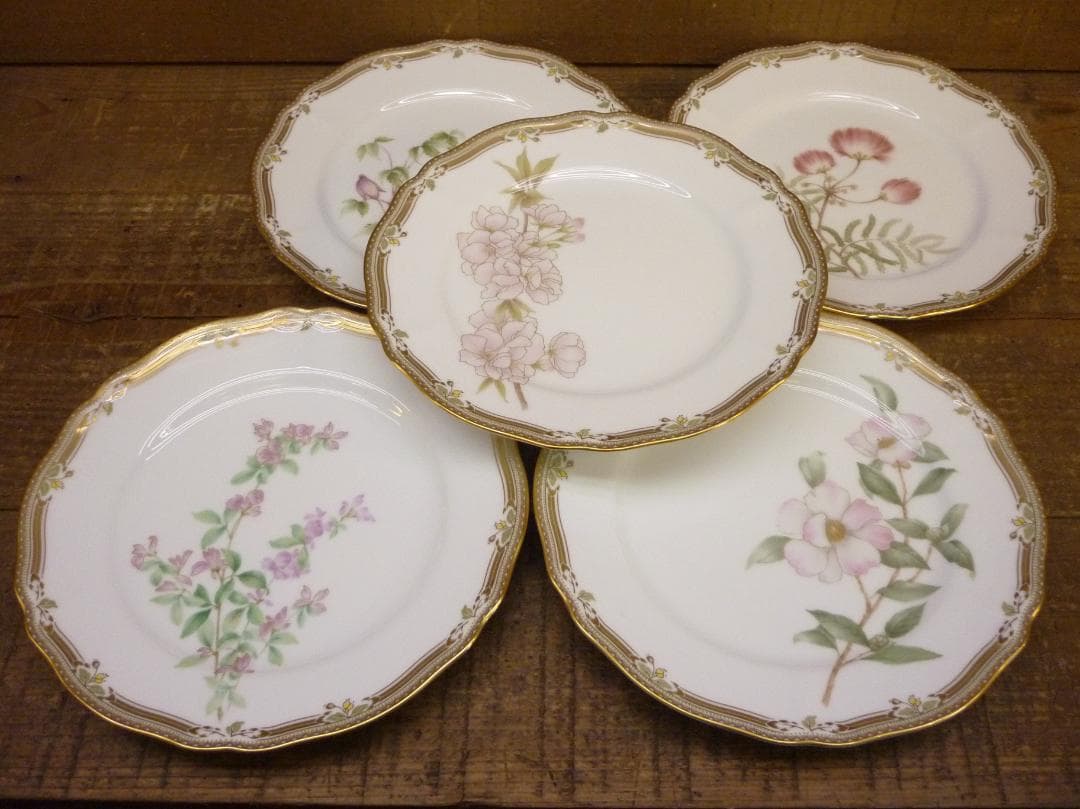 ヴィンテージ ノリタケ ガラコンテッサ 21㎝プレート 5枚 廃盤 S15459