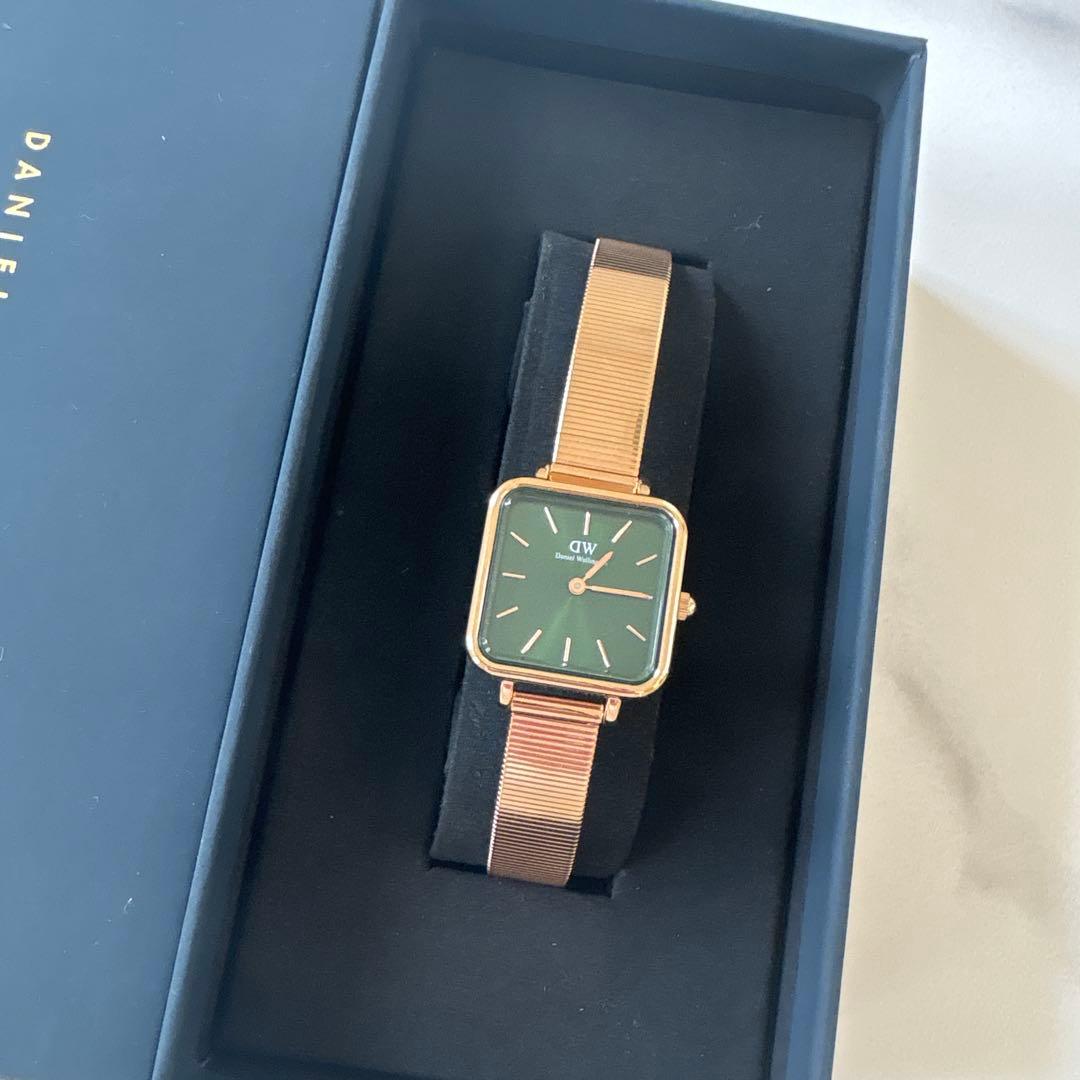 ダニエルウェリントン腕時計スクエア「Quadro Studio Emerald」