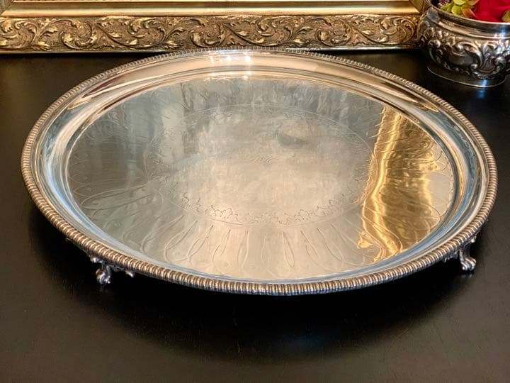 英国 アンティークThomas Wilkinson銀メッキトレイ・トレー