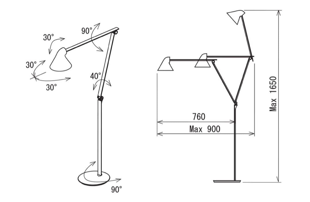 ルイスポールセン LouisPoulsen NJP フロアランプ　ホワイト