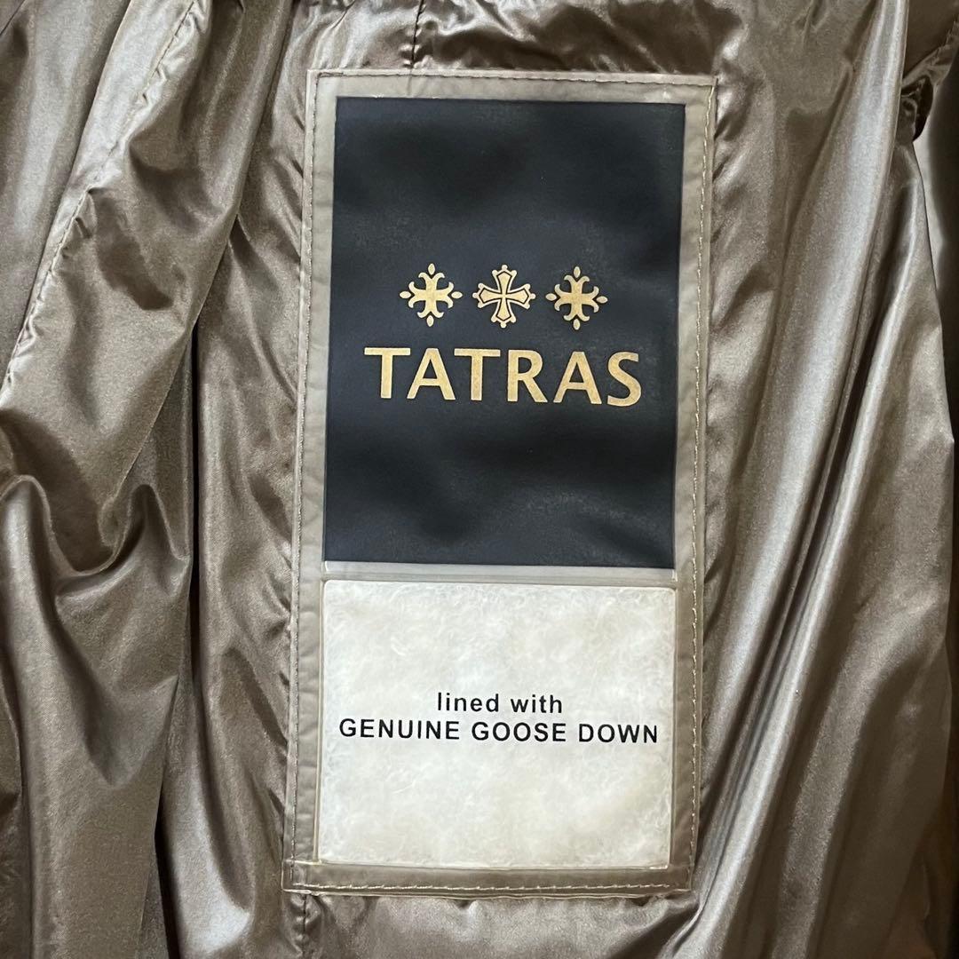 美品✨タトラス ポペナ ダウンコート ベージュ ラクーンファー フードベルト