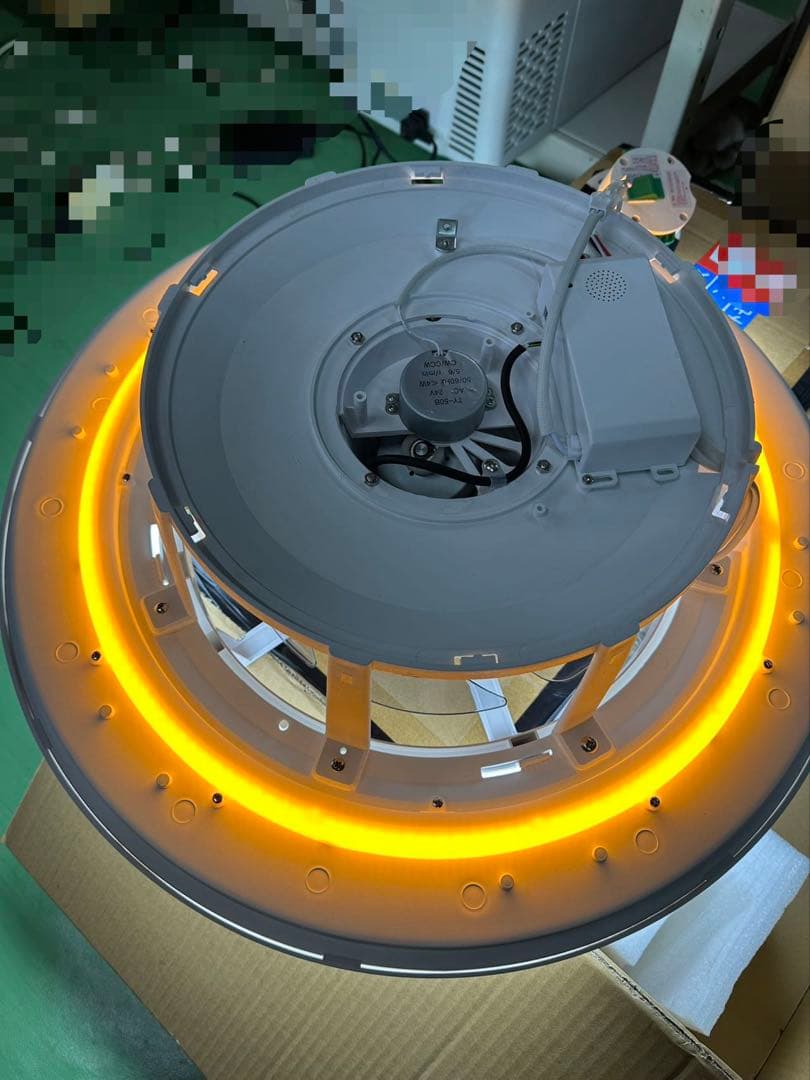 F002シーリングファン ファン付小型扇風機サーキュレーターリモコンLED電球灯