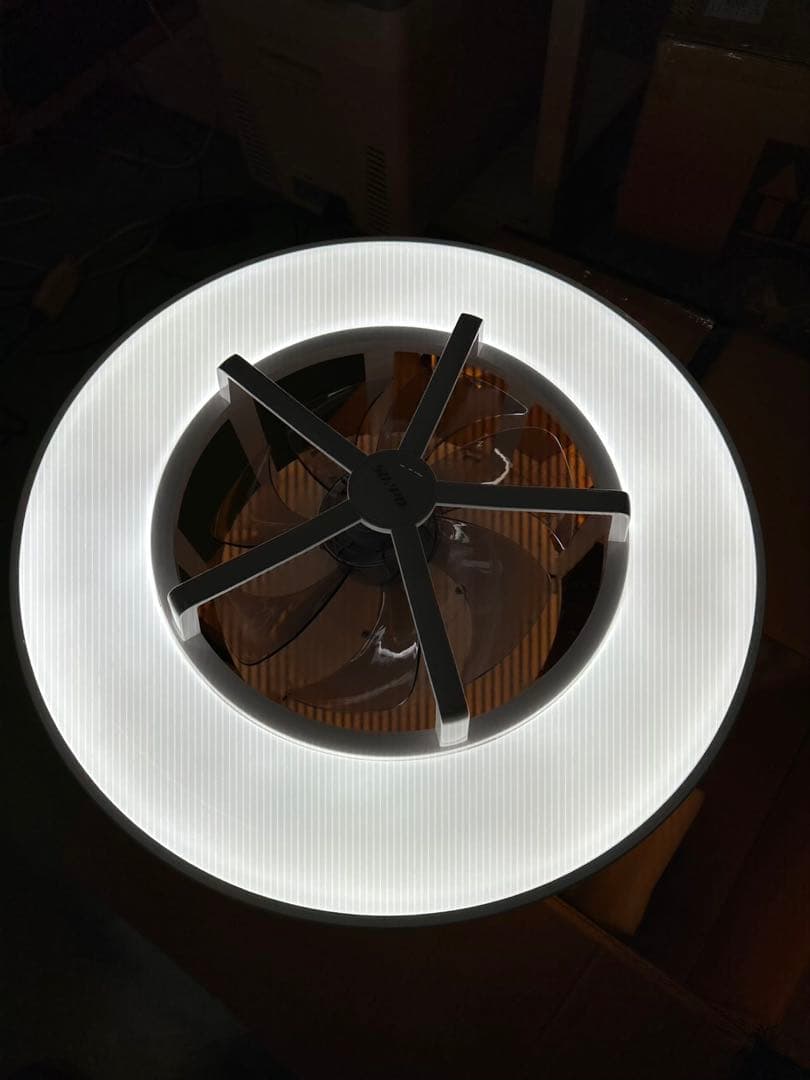 F002シーリングファン ファン付小型扇風機サーキュレーターリモコンLED電球灯