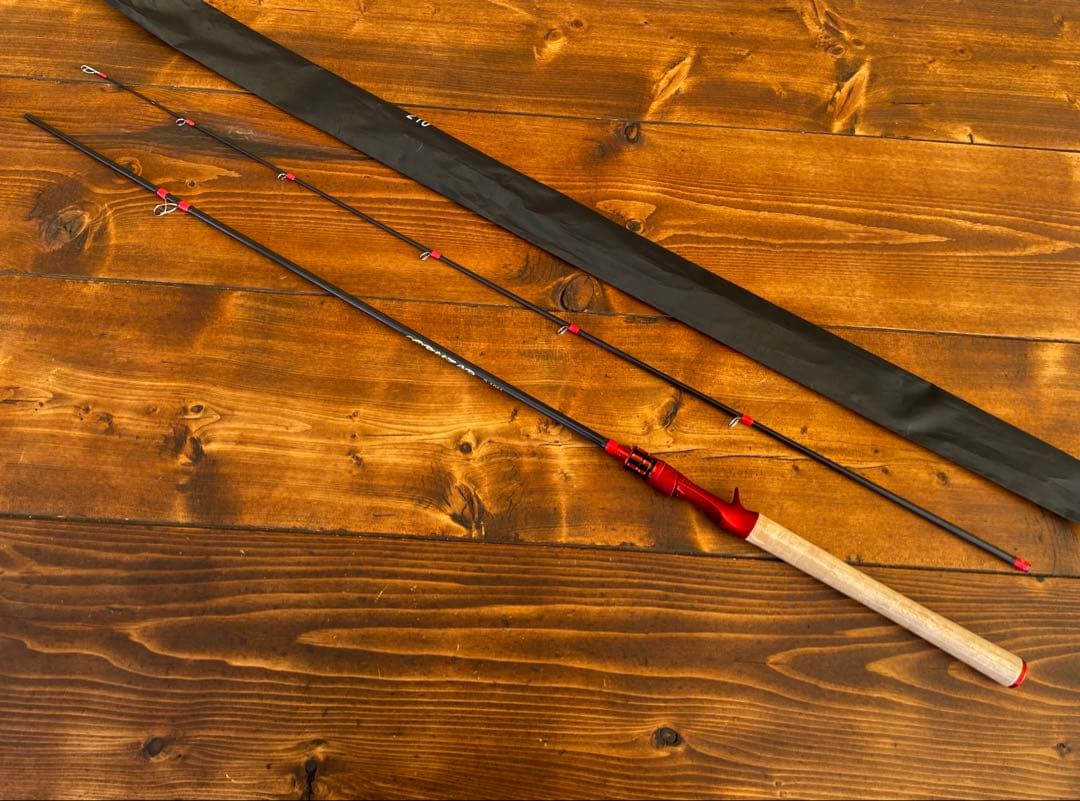 釣り竿セット　2ピースロッド　7ft バス釣り　ベイトロッド　カーボンロッド