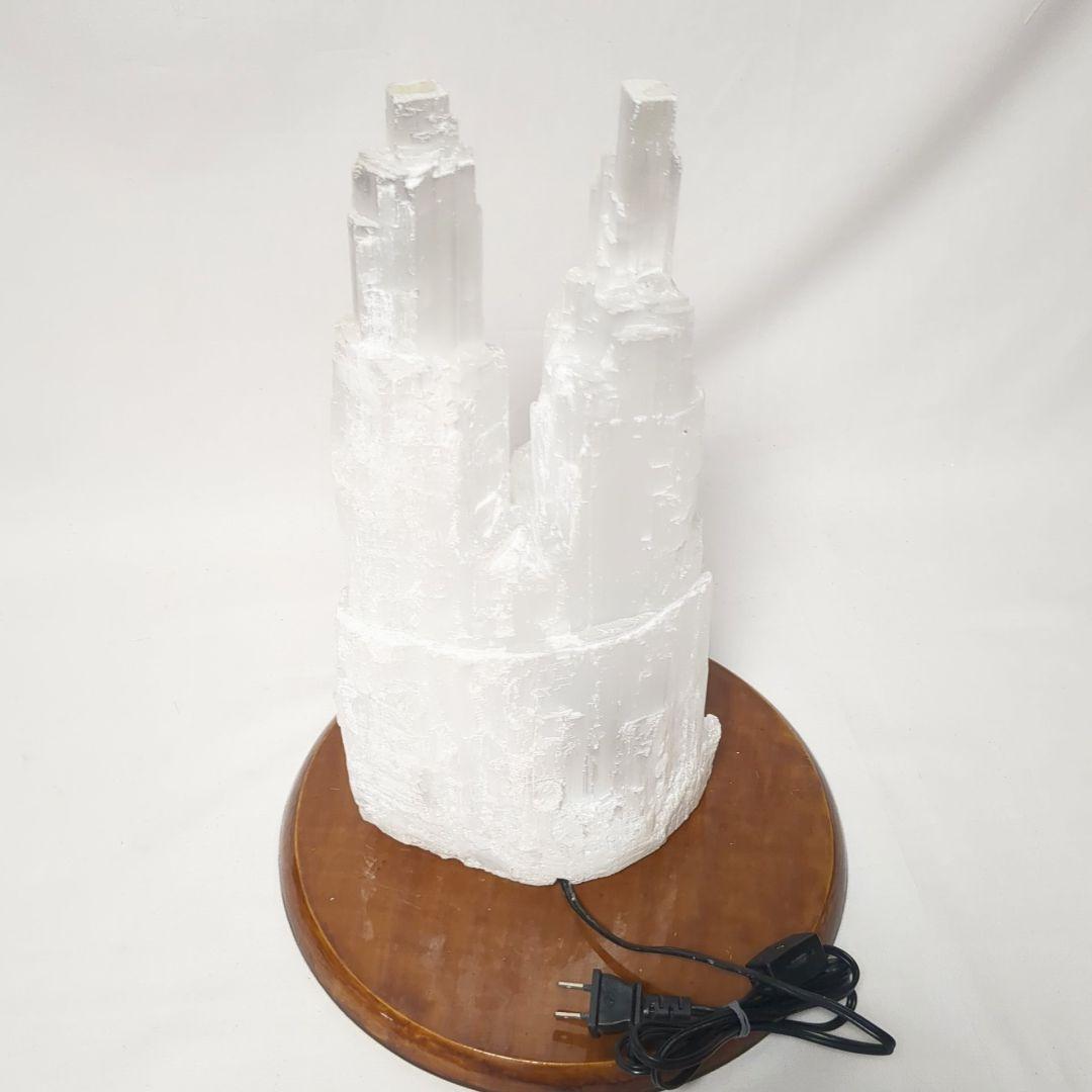 天然石 セレナイト ツインタワー ランプ LLサイズ５.８kg