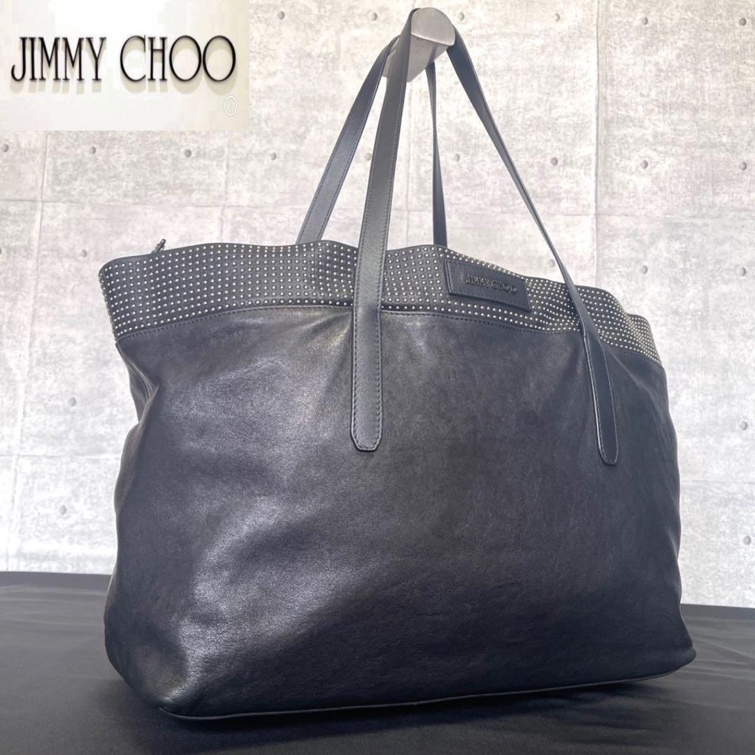 専用品JIMMY CHOO PIMLICO BLACK スタースタッズ トート