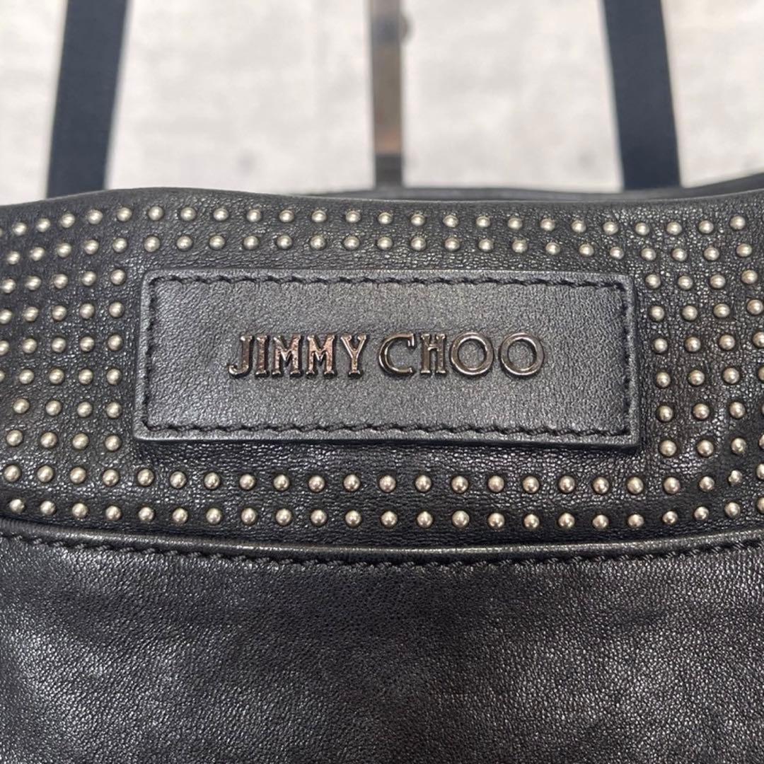 専用品JIMMY CHOO PIMLICO BLACK スタースタッズ トート