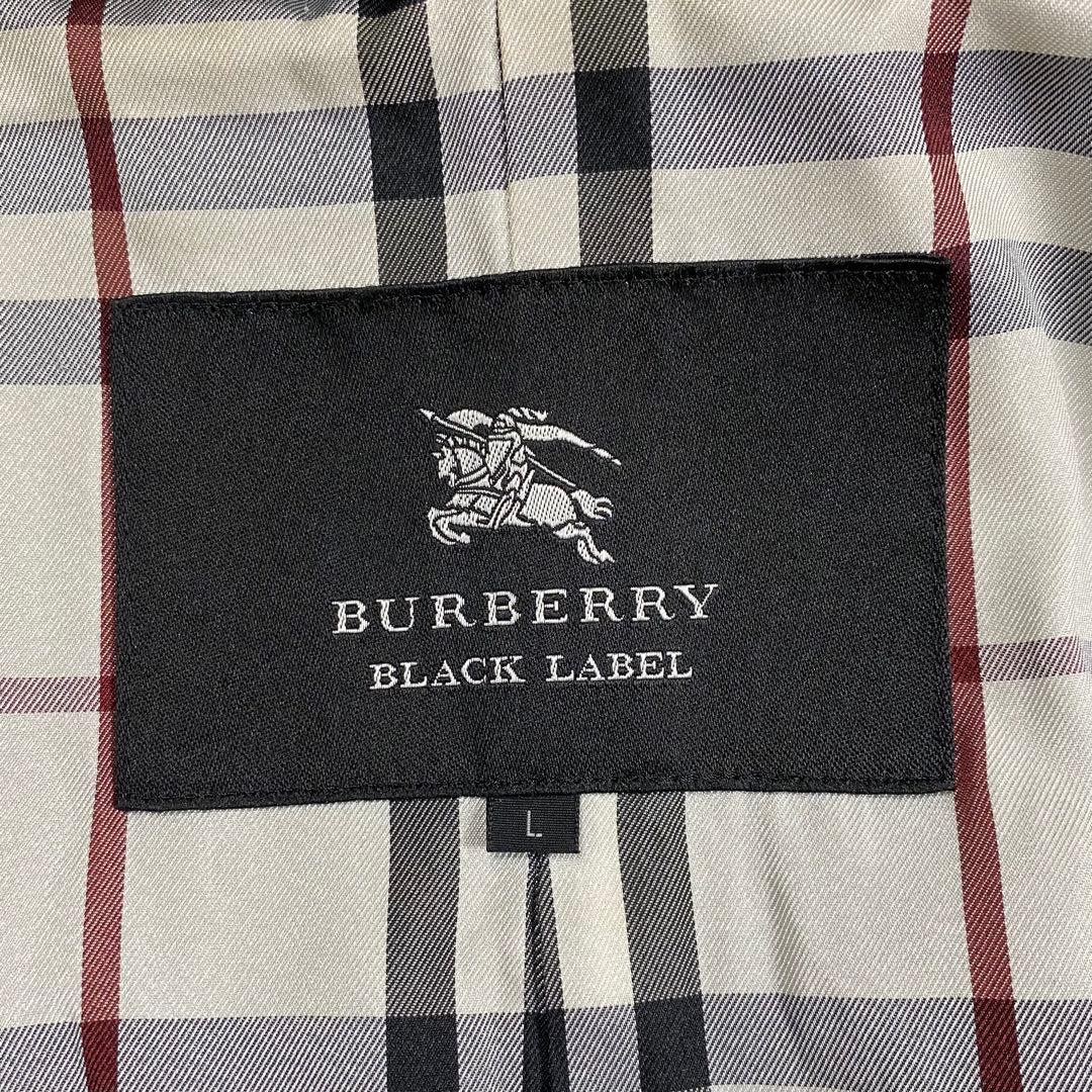 美品✨バーバリーブラックレーベル ステンカラーコート ノバチェック　黒　L