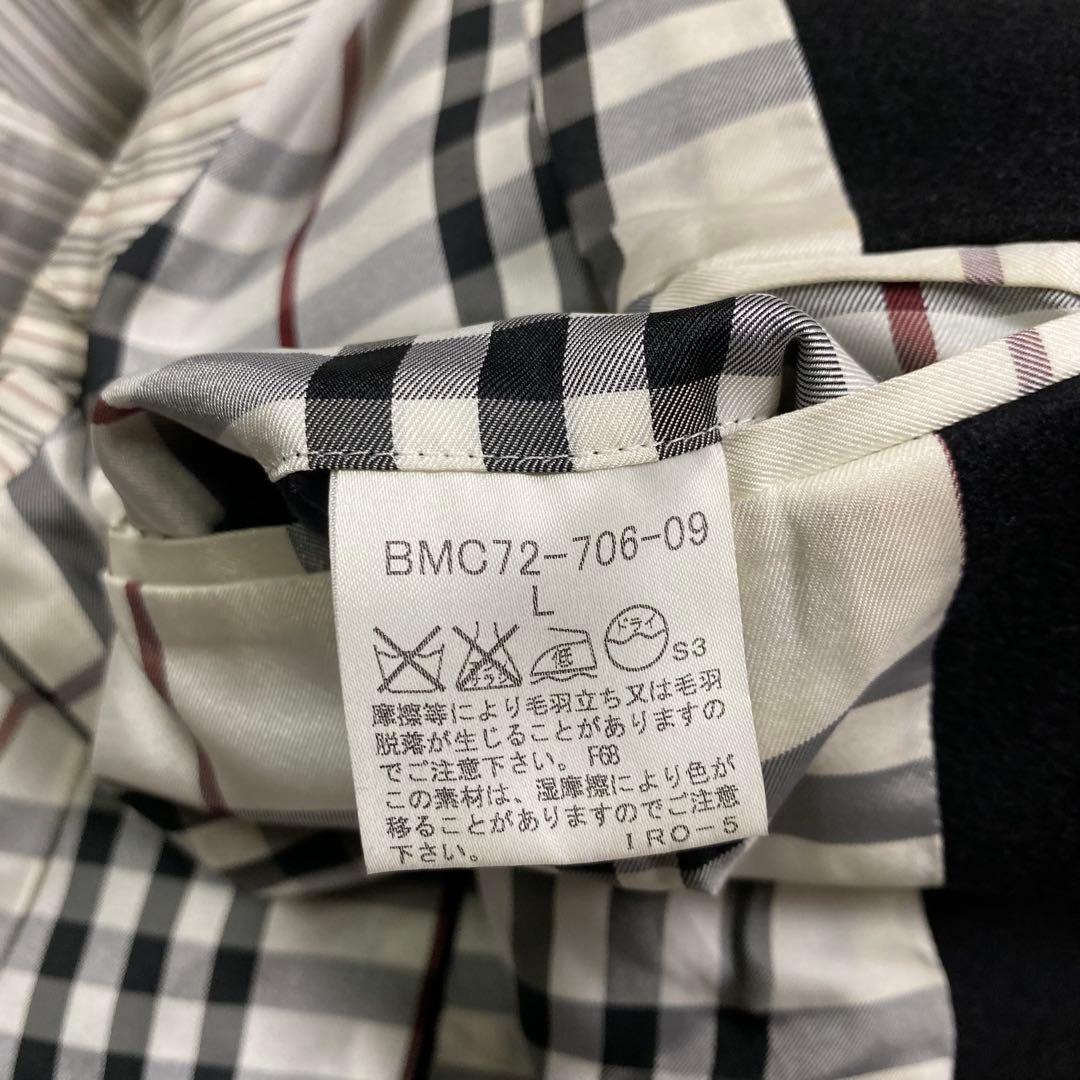 美品✨バーバリーブラックレーベル ステンカラーコート ノバチェック　黒　L