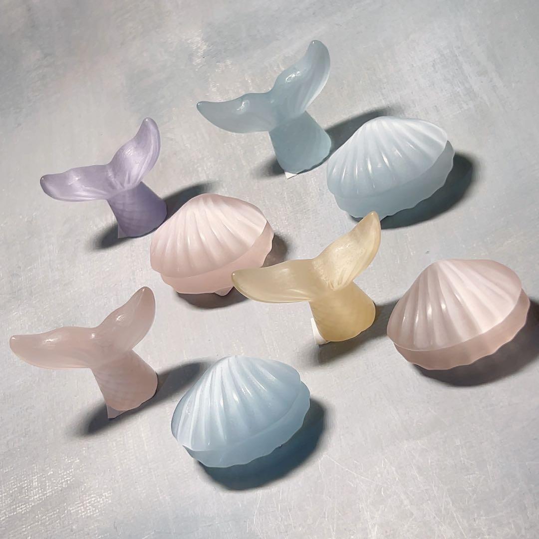 iro.ayame セレナイト シェル＆尾びれカービング 8点セット