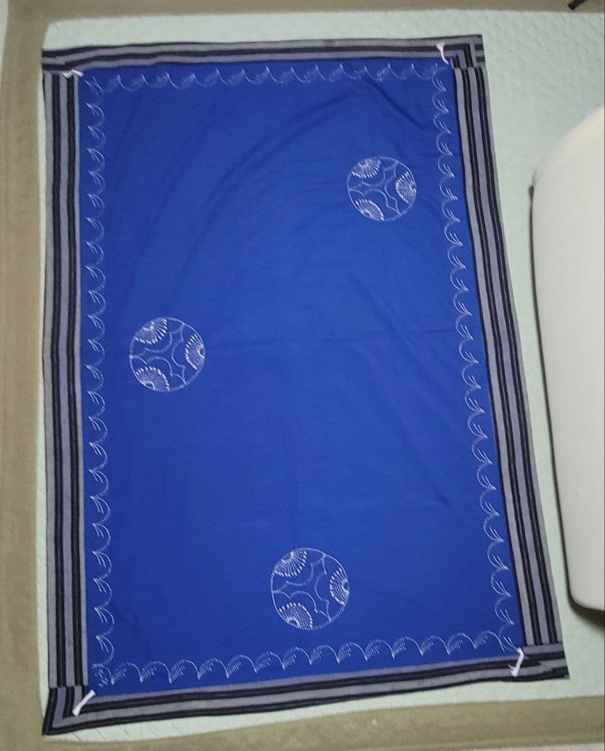 藍染め　テーブルクロス　大　古布　木綿　芸術　145 × 109cm　刺し子