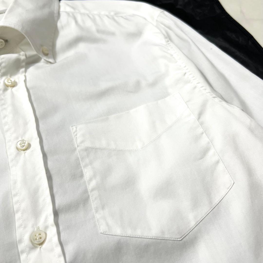 ブルネロクチネリ ボタンダウンシャツ 長袖 白 ホワイト SLIM FIT