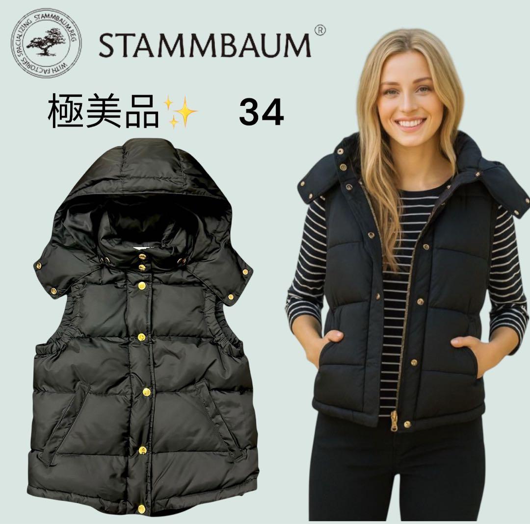 極美品✨ドゥーズィエムクラス別注 シュタンバウム ダウンベスト 金ボタン 黒34