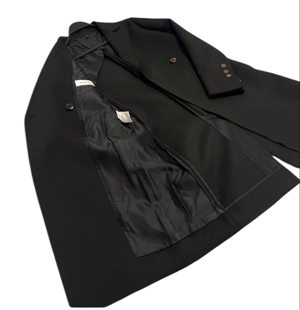 【美品】 HELMUT LANG ヘルムートラング ダブル ウール コート 黒