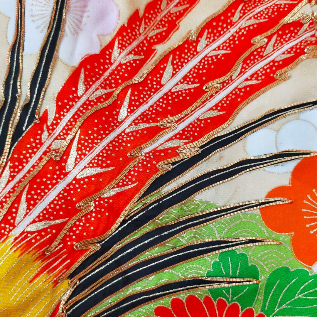 七五三 7歳 女の子 セット 着物 正絹 0723 金駒刺繍 刺繍 キンケイ