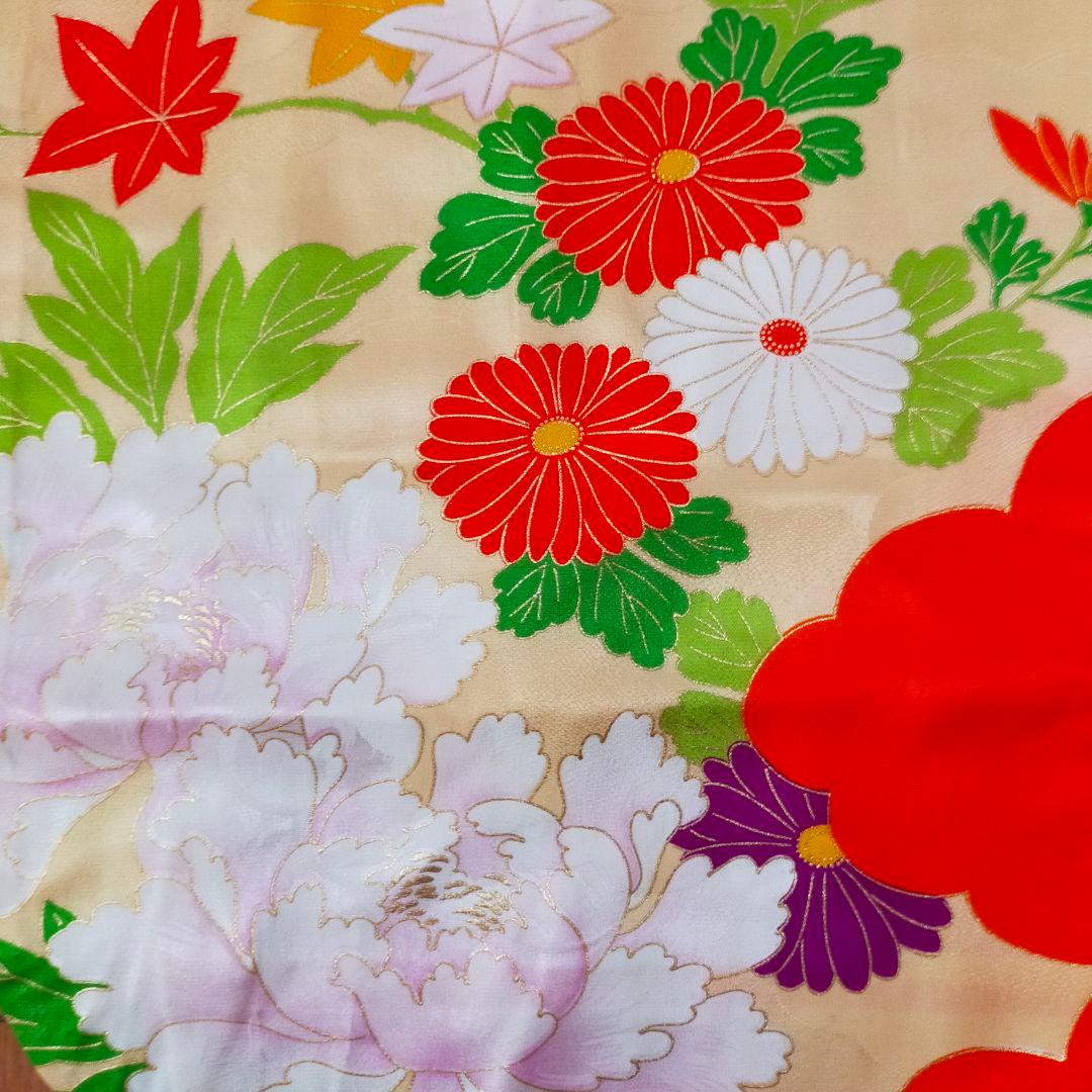 七五三 7歳 女の子 セット 着物 正絹 0723 金駒刺繍 刺繍 キンケイ