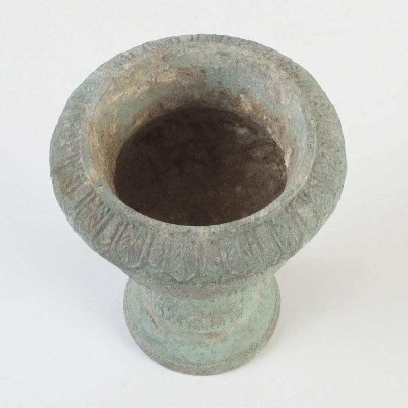 中国　古銅青銅　花草文　香炉　N　9810