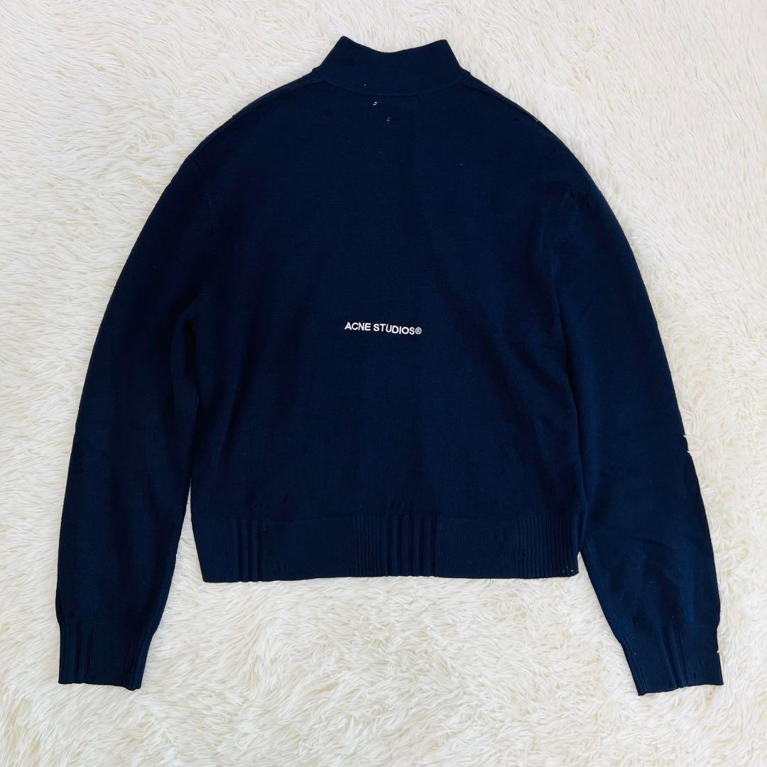 24ss アクネストゥディオス ディストレスド ジップカーディガン ウール