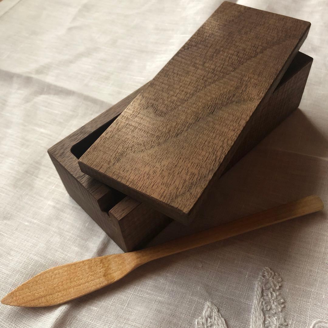 富井貴志作バターケース　バターナイフつき