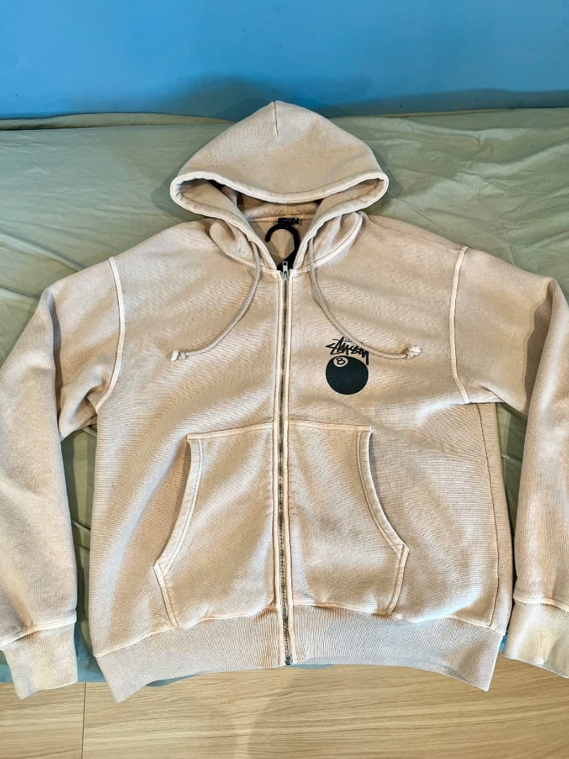 Stussy ベージュ パーカー Lサイズ