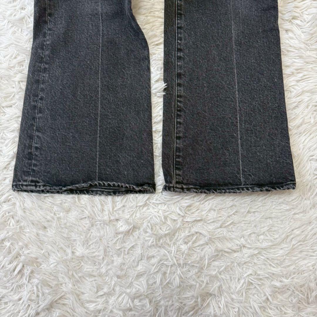 ✨極美品✨マウジー MVS FLAREブラック フレアデニム レザーパッチ 26