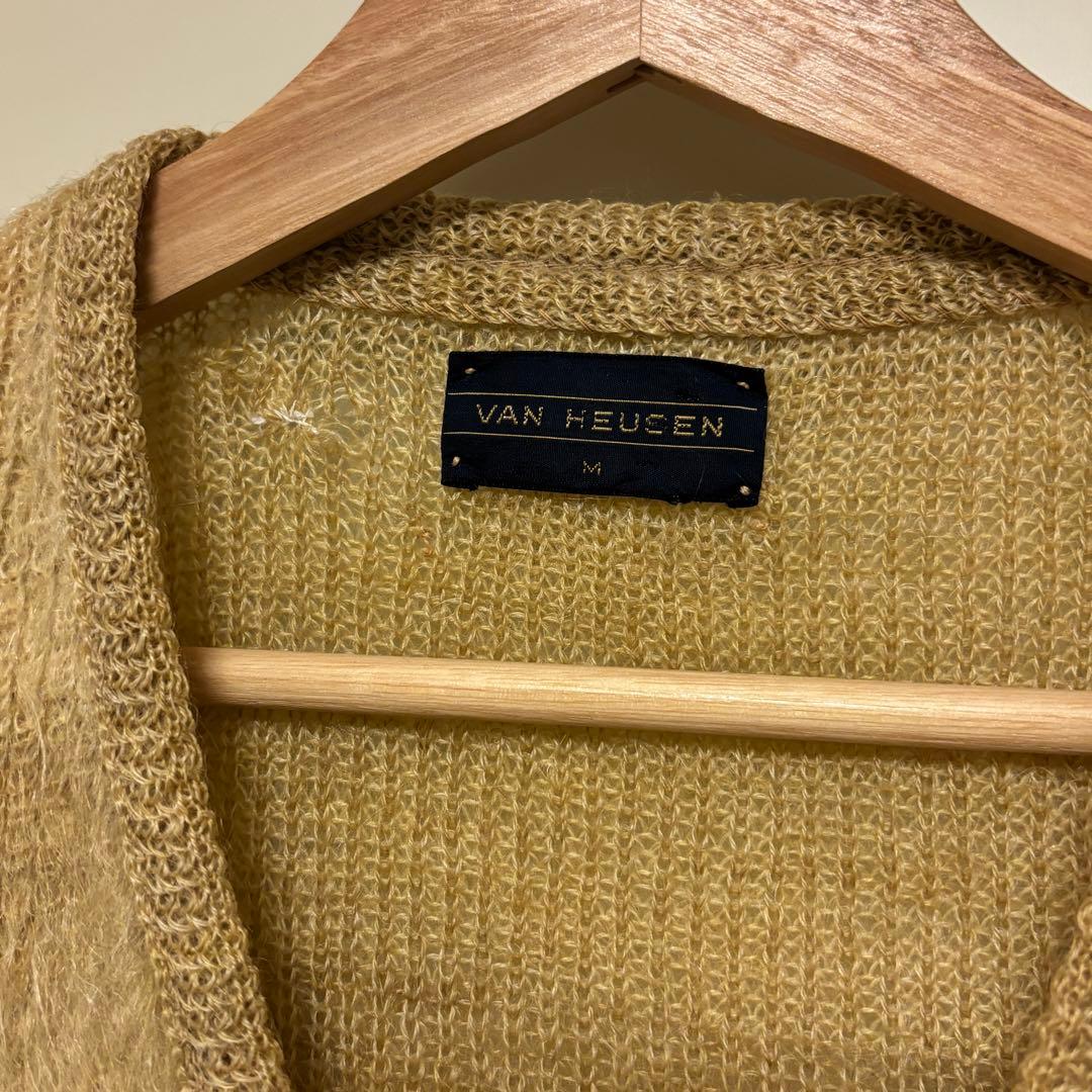 60s 70s モヘアカーディガンVAN HEUSEN