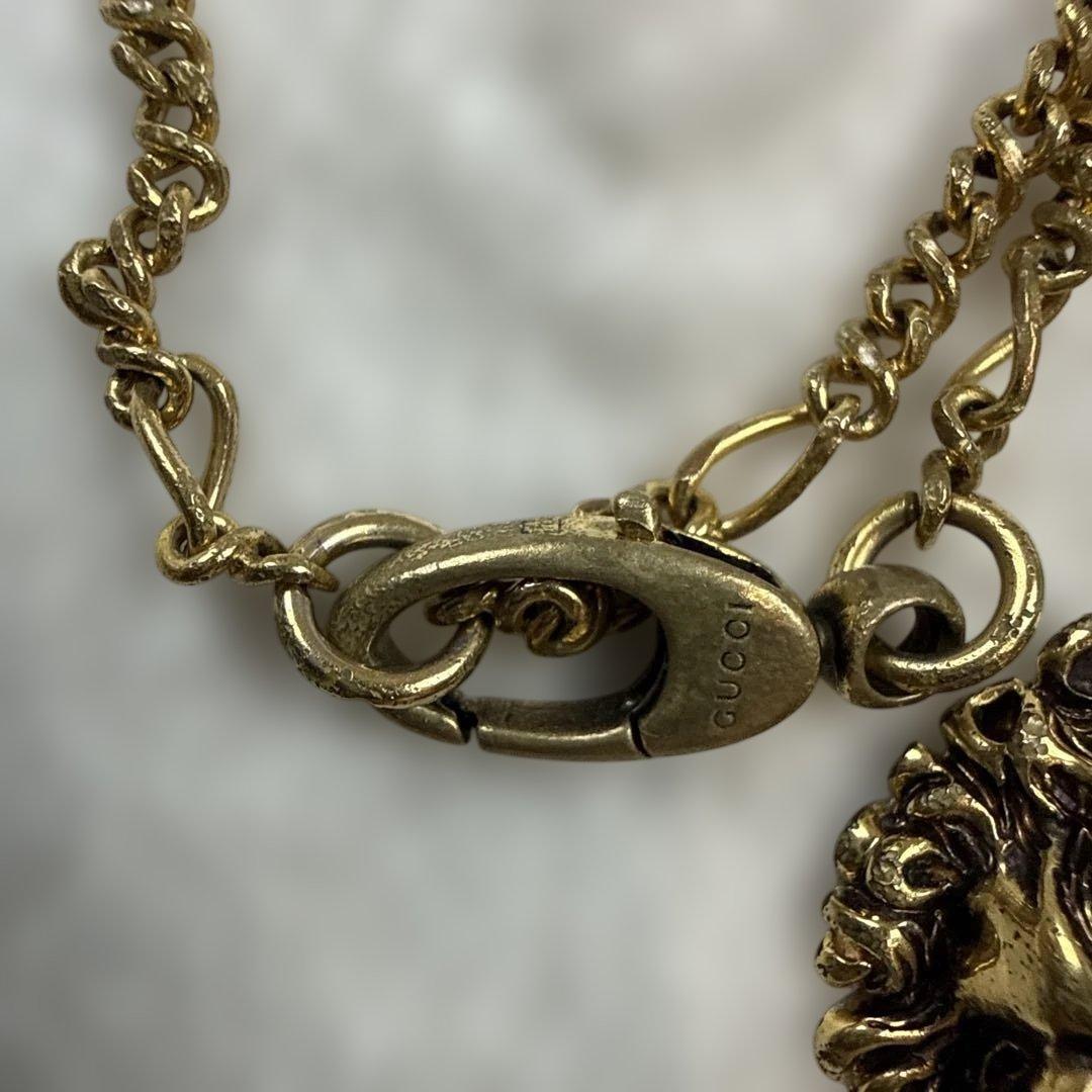 グッチGUCCI ライオンヘッドネックレス　ゴールド