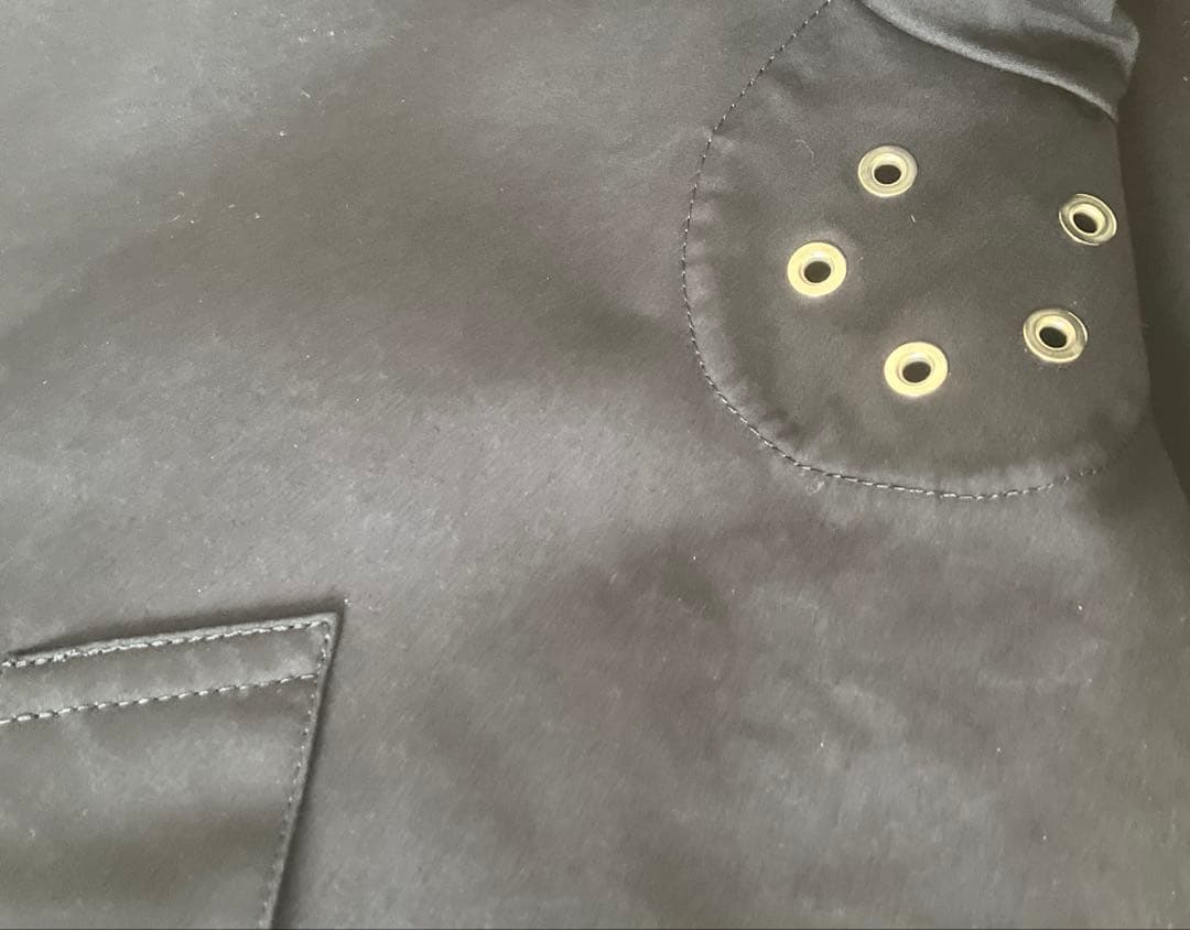 【極美品】名作　ゴム引き　ステンカラーコート　マッキントッシュ　ネイビー　ML