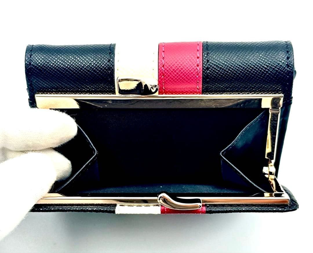 【♡新品♡】Vivienne Westwood 三つ折り財布 黒 トリコロール柄