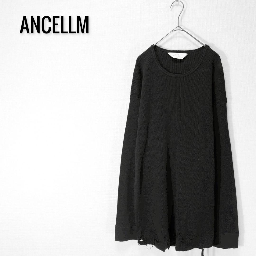 トップス ANCELLM 24SS DAMAGE WAFFLE CREW LS Tee 2