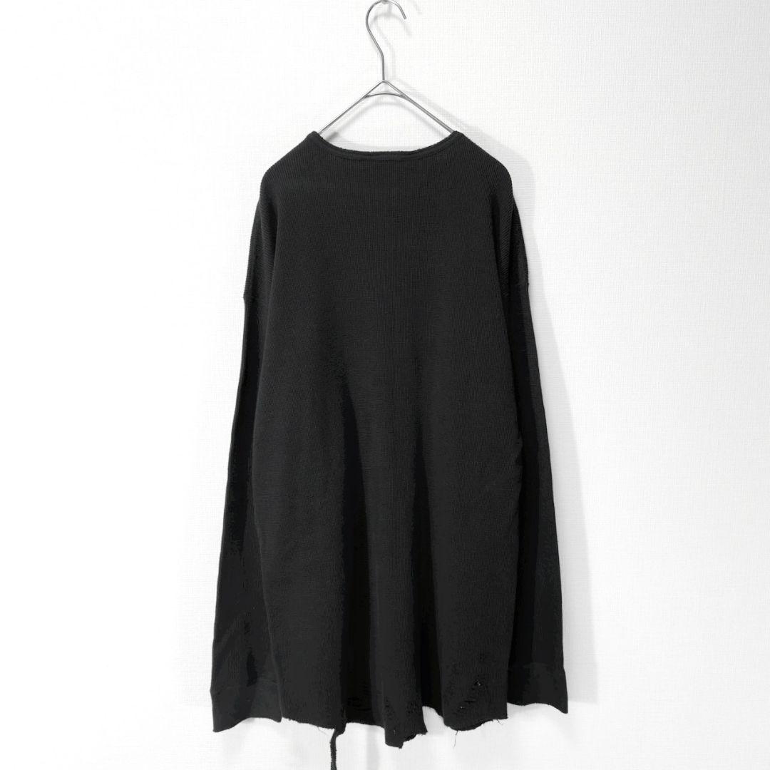 トップス ANCELLM 24SS DAMAGE WAFFLE CREW LS Tee 2