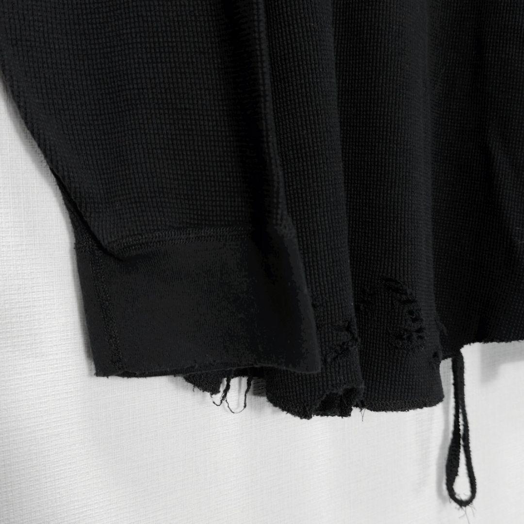 トップス ANCELLM 24SS DAMAGE WAFFLE CREW LS Tee 2