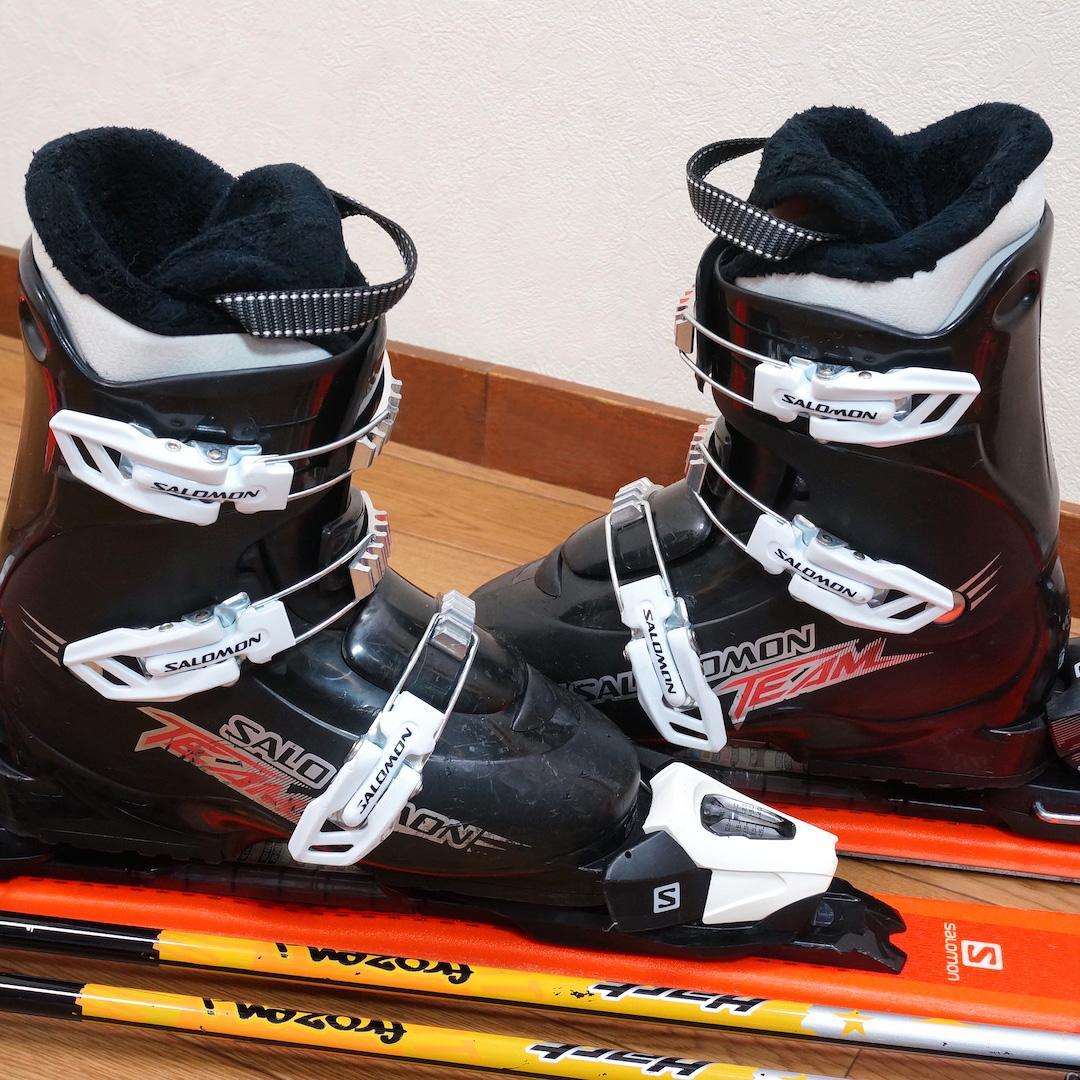 メンテ済 120cm 靴22cm SALOMON スキーセット おまけ