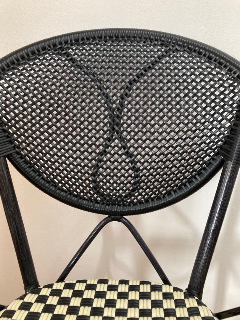 【極美品】ヤマカワラタン アームチェア カフェチェア 籐椅子 山川ラタン