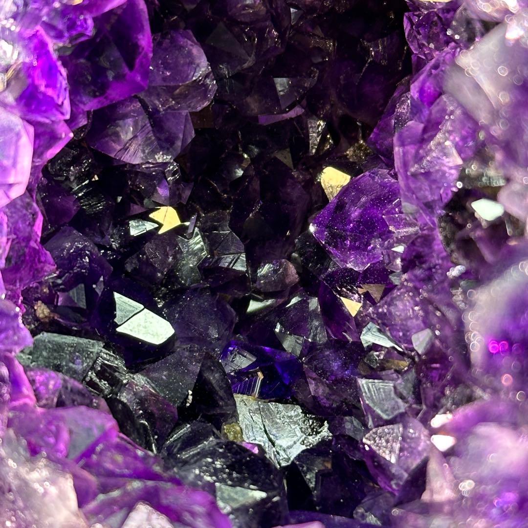 【高品質】天然石 アメジストの龍卵　ドーム　置物G.299